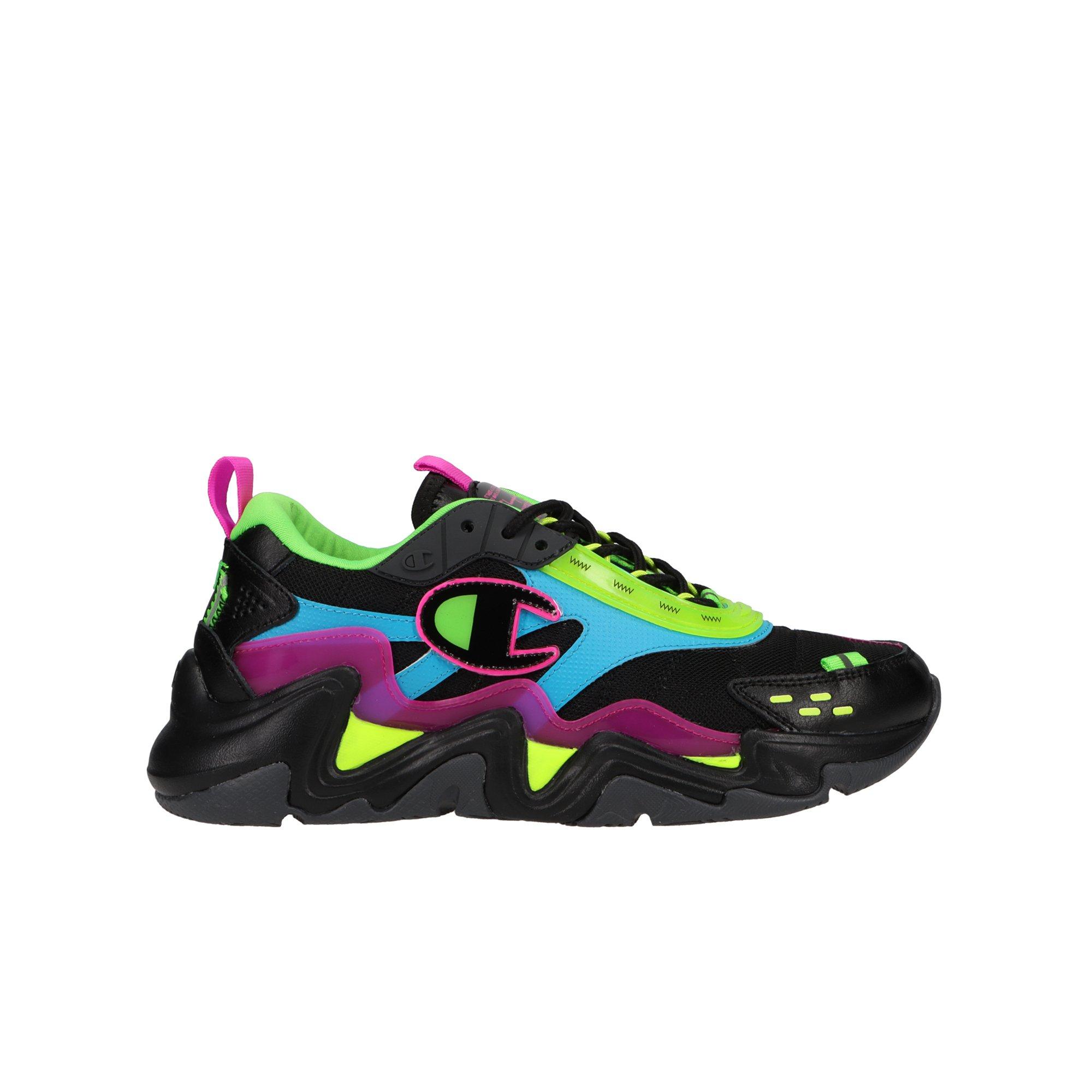 Champion Hyper C Flood Black Neon Grade School Boys Shoe Hibbett